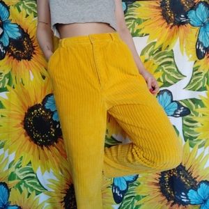 CORDUROY HIGH WAIST PANTS